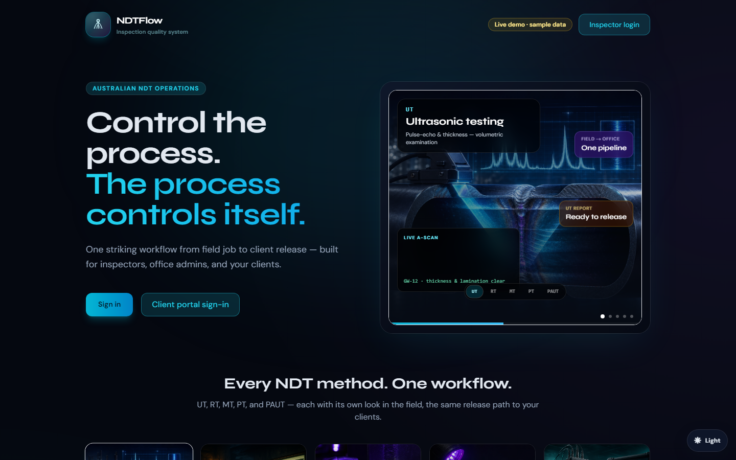 NDTFlow product homepage