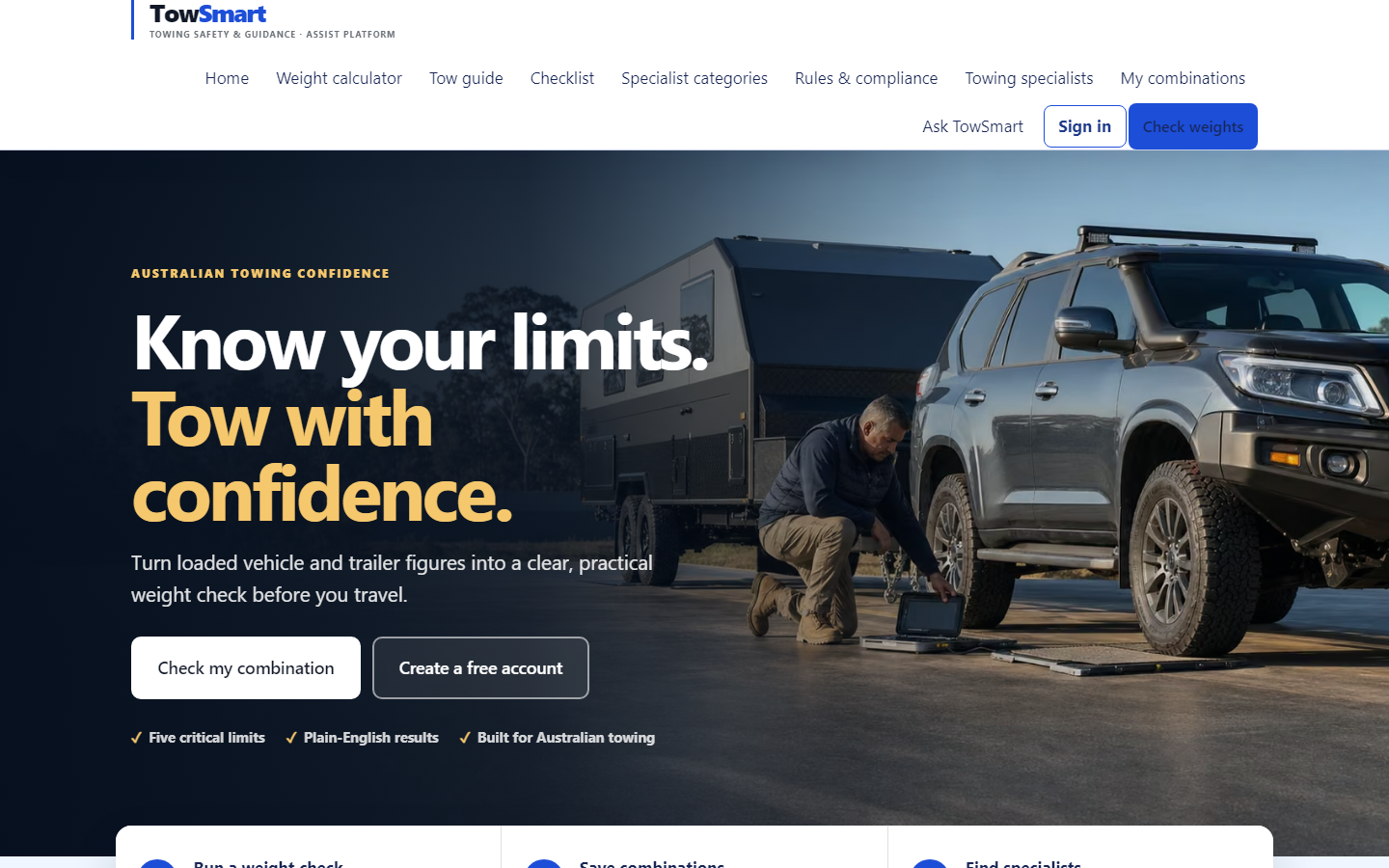 Live TowSmart homepage
